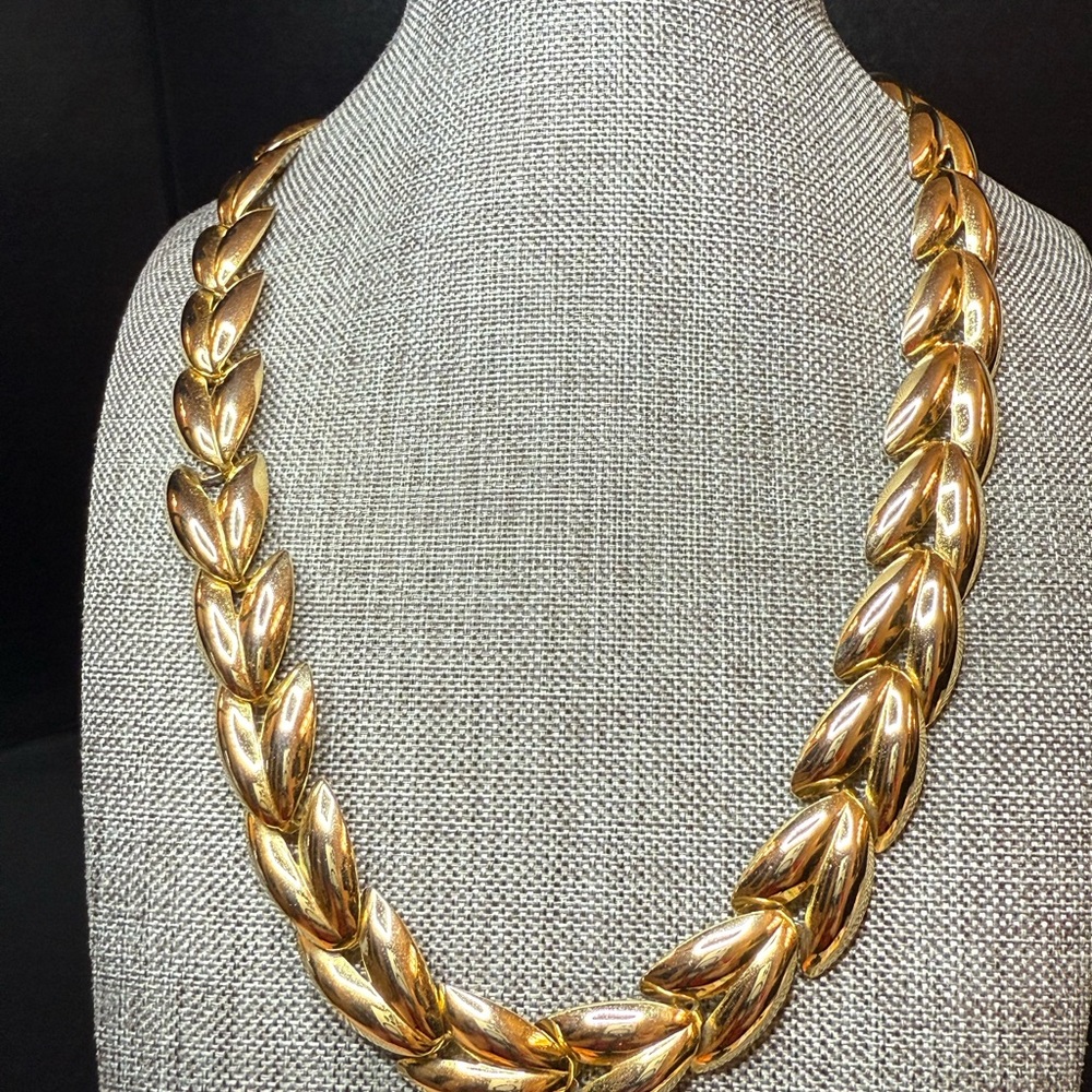 Source Unknown Gold Leaf Necklace - image 5